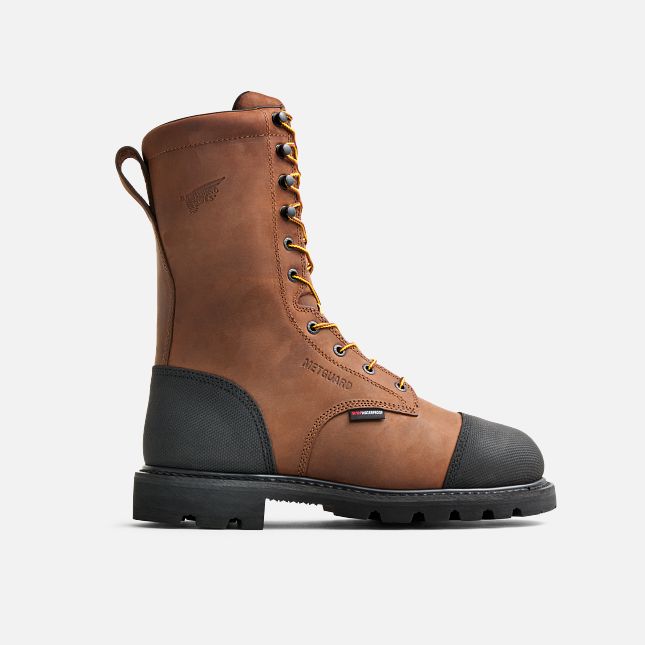 Red Wing TruWelt Men's 10-inch Waterproof Safety Toe Metguard Boot Bridgeport Boots Red Wing TruWelt Men's 10-inch Waterproof Safety Toe Metguard Boot Bridgeport Boots