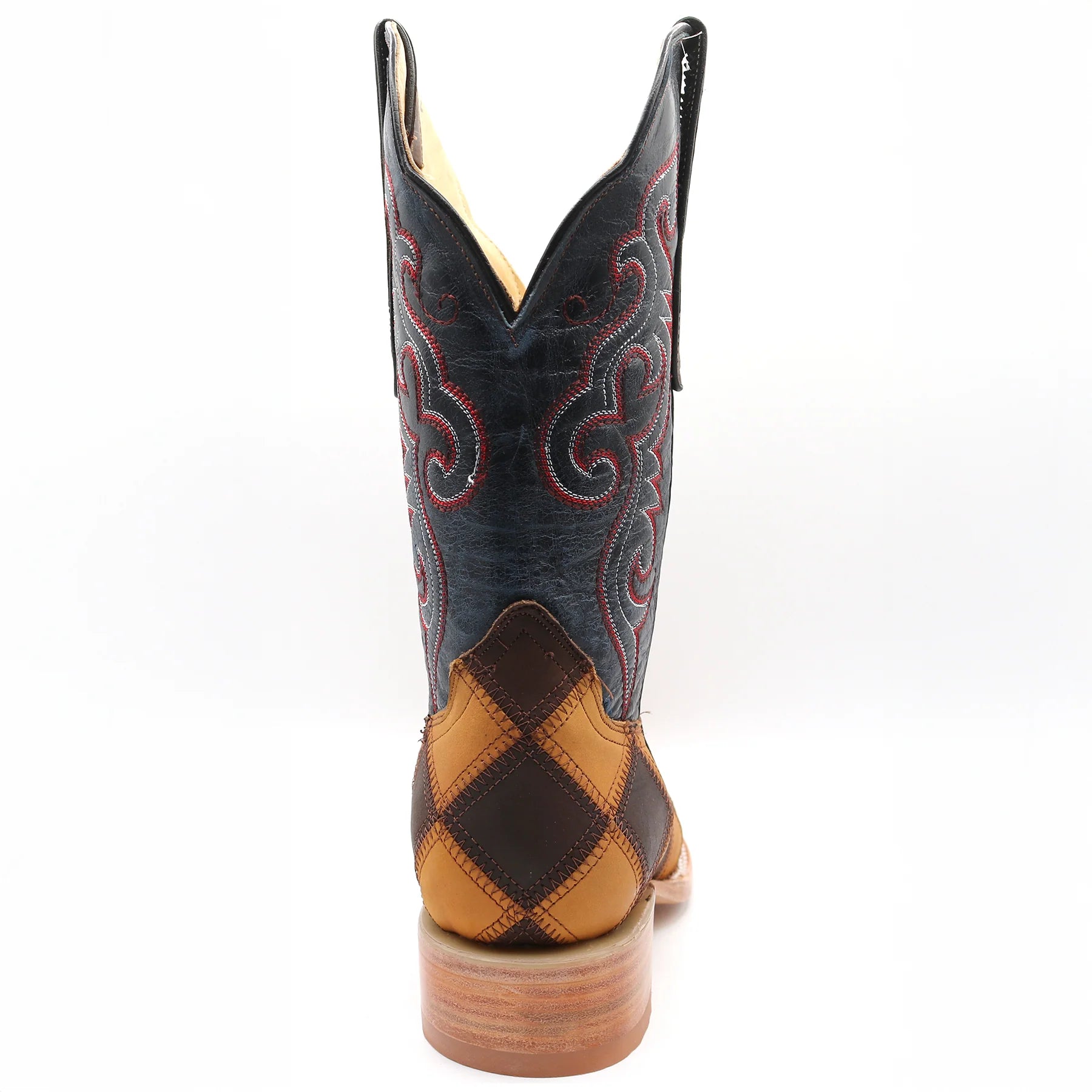 RockinLeather Men's Patchwork Western Leather Boot