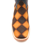 RockinLeather Men's Patchwork Western Leather Boot