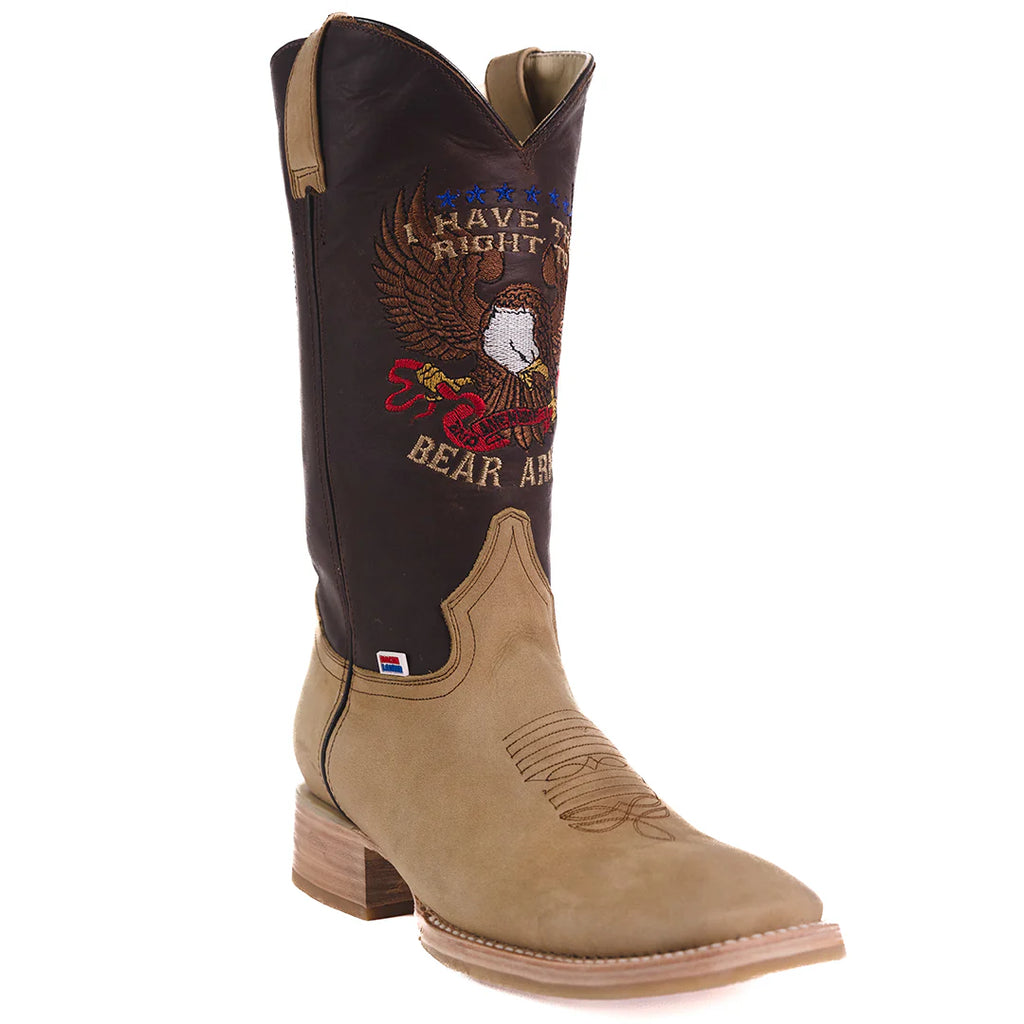 RockinLeather Men's Right To Bear Arms Western Boot