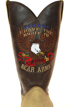 RockinLeather Men's Right To Bear Arms Western Boot