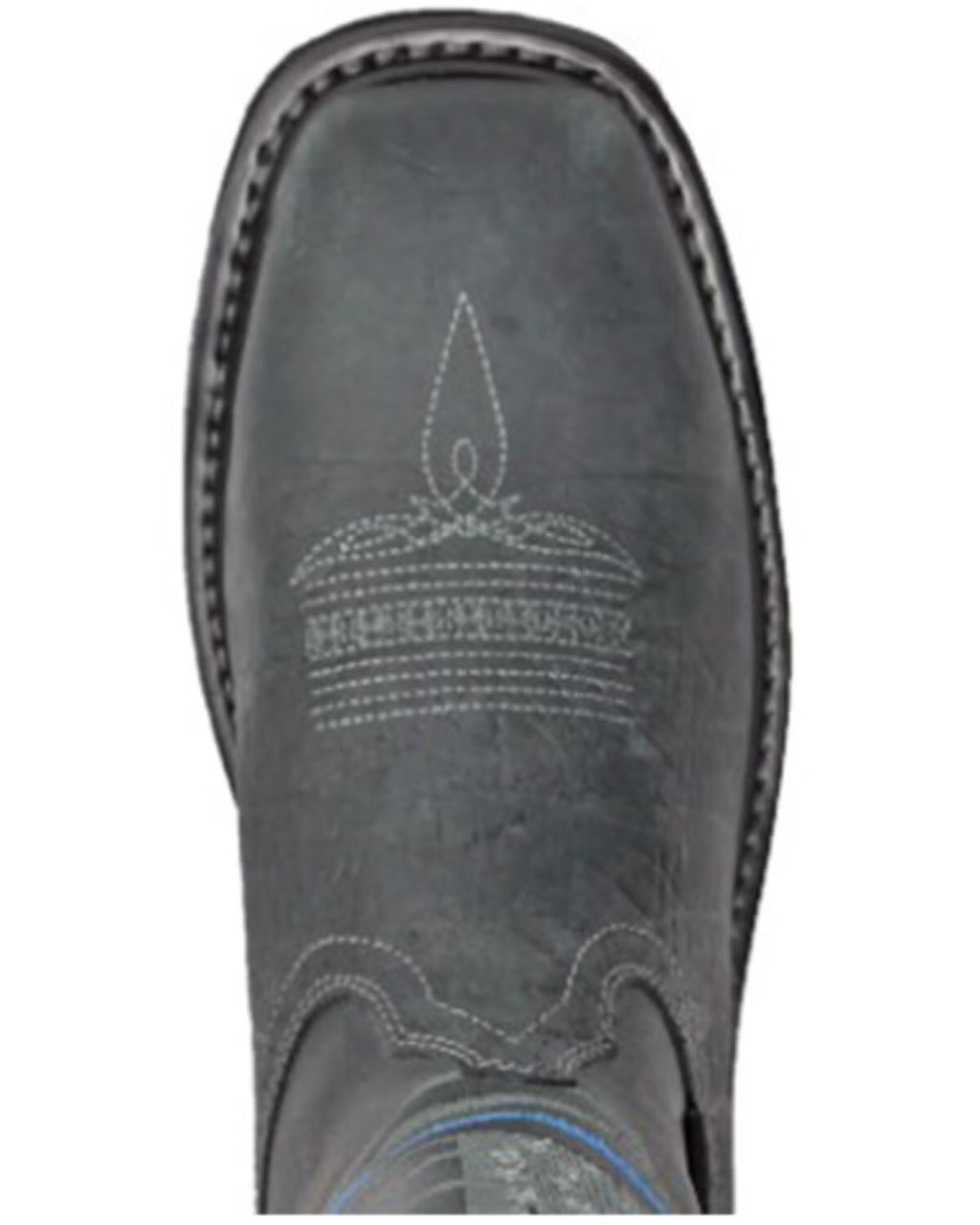Hoss Men's Rushmore Black Western Patriotic "Thin Blue Line" Charcoal Comp Toe