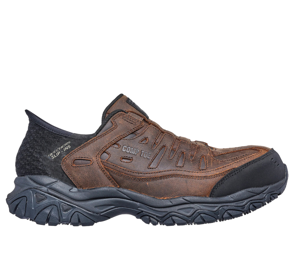Men's Skechers Holdredge Ryker Slip-ins Comp Toe Work Shoe