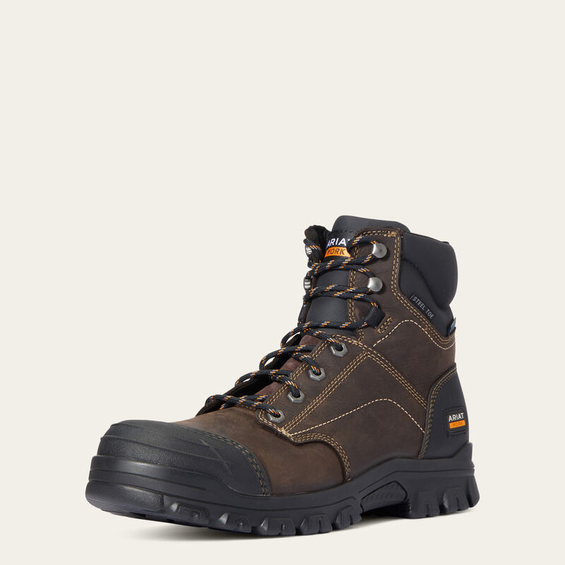Men's Ariat Treadfast 6" Waterproof Steel Toe Work Boot