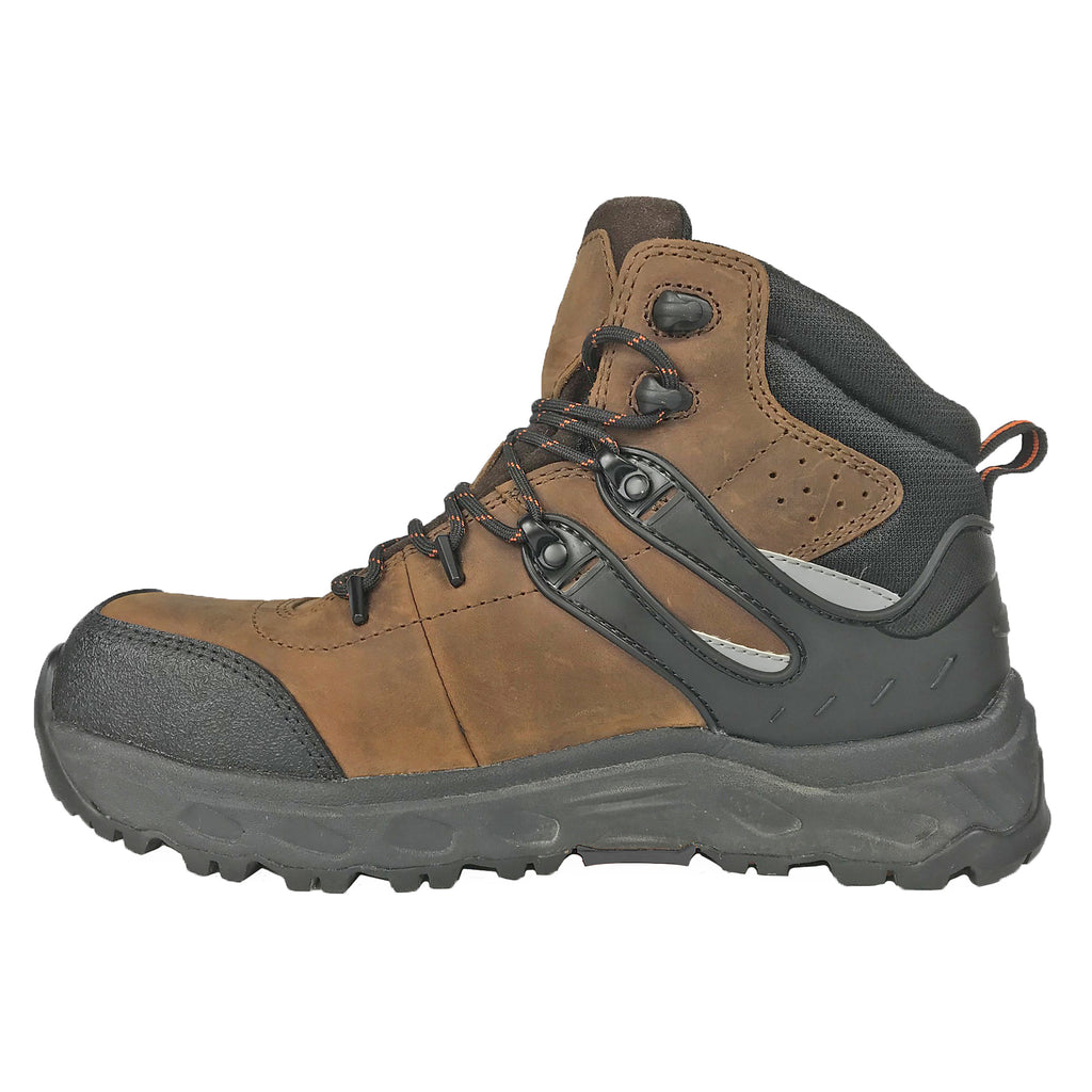 Hoss Men's Stomp Hiker Brown/Black Waterproof Aluminum Safety Toe