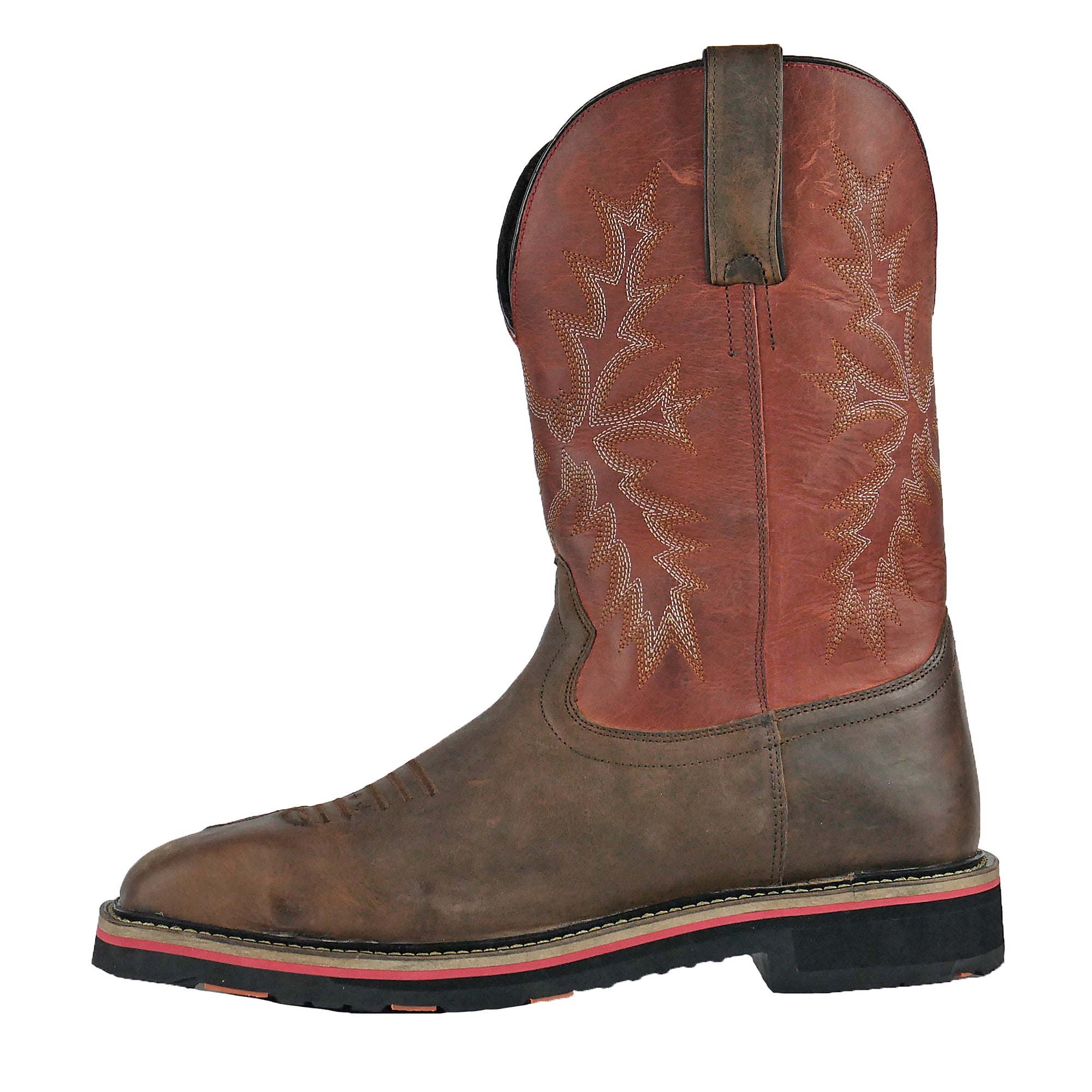 Hoss Men's Landon Western Cognac Red Steel Toe