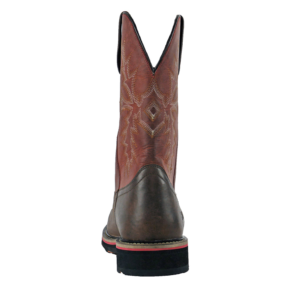 Hoss Men's Landon Western Cognac Red Steel Toe