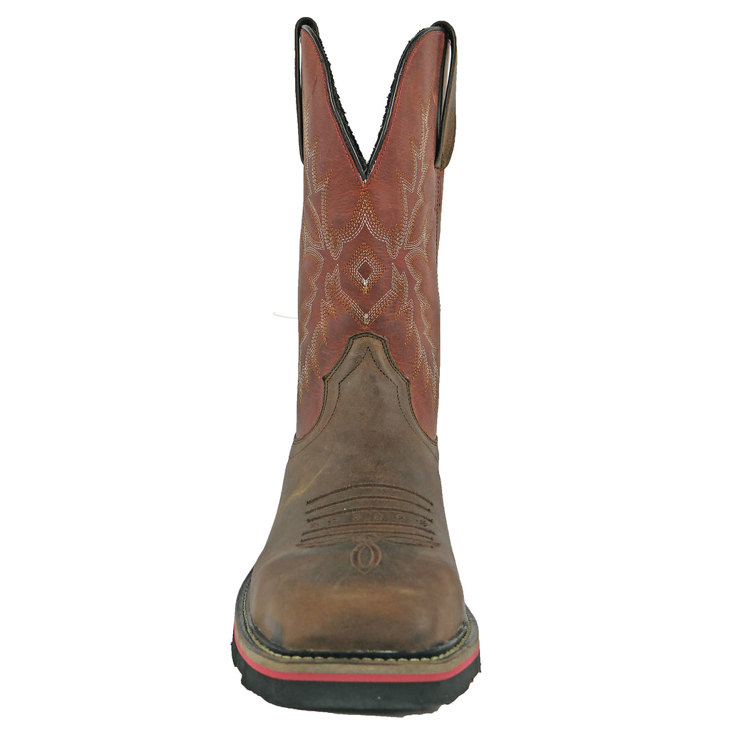 Hoss Men's Landon Western Cognac Red Steel Toe