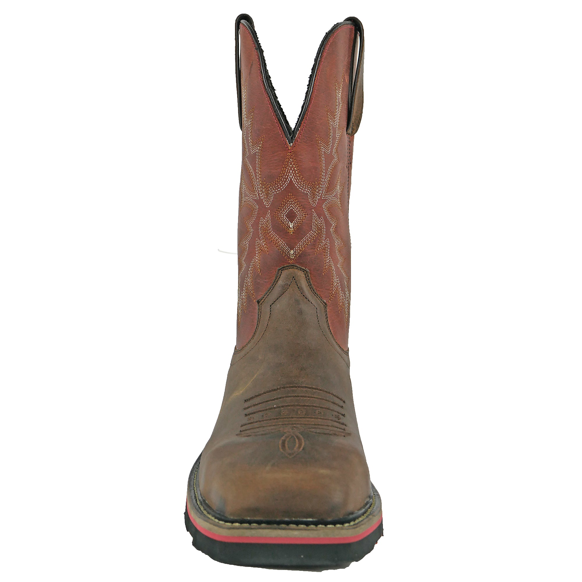 Hoss Men's Landon Western Cognac Red Steel Toe