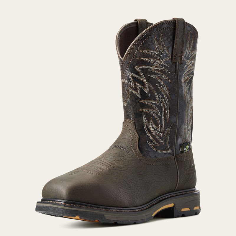 Men's Ariat 11" WorkHog Wide Square Toe MetGuard Waterproof Composite Toe Work Boot