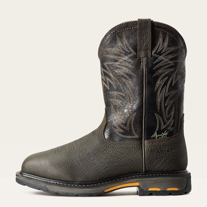 Men's Ariat 11" WorkHog Wide Square Toe MetGuard Waterproof Composite Toe Work Boot
