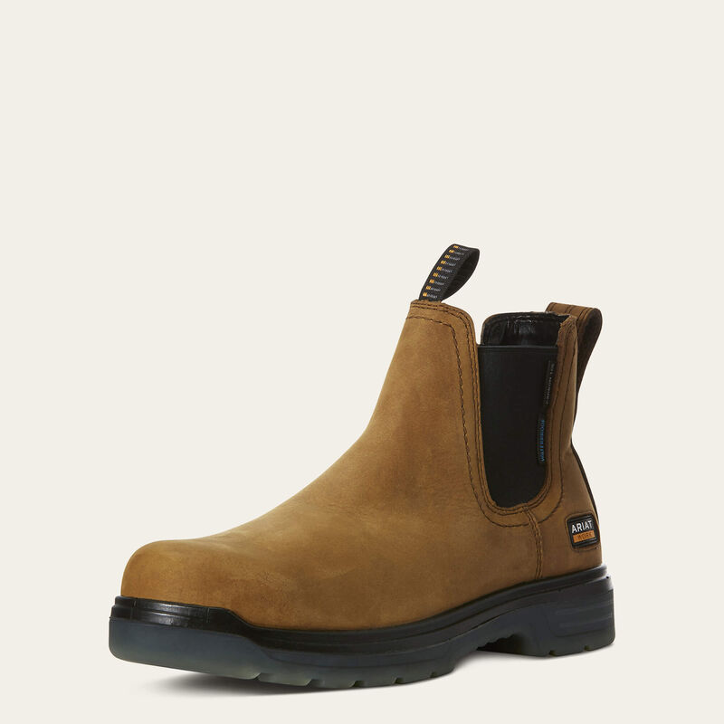 Men's Ariat Turbo Chelsea Waterproof Carbon Toe Work Boot