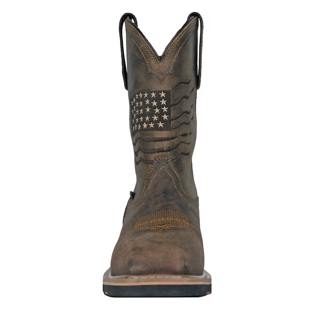 Hoss Men's Rushmore Brown Western Patriotic Soft Toe