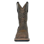 Hoss Men's Rushmore Brown Western Patriotic Soft Toe