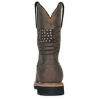 Hoss Men's Rushmore Brown Western Patriotic Soft Toe