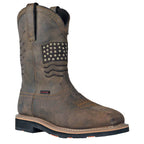 Hoss Men's Rushmore Brown Western Patriotic Soft Toe