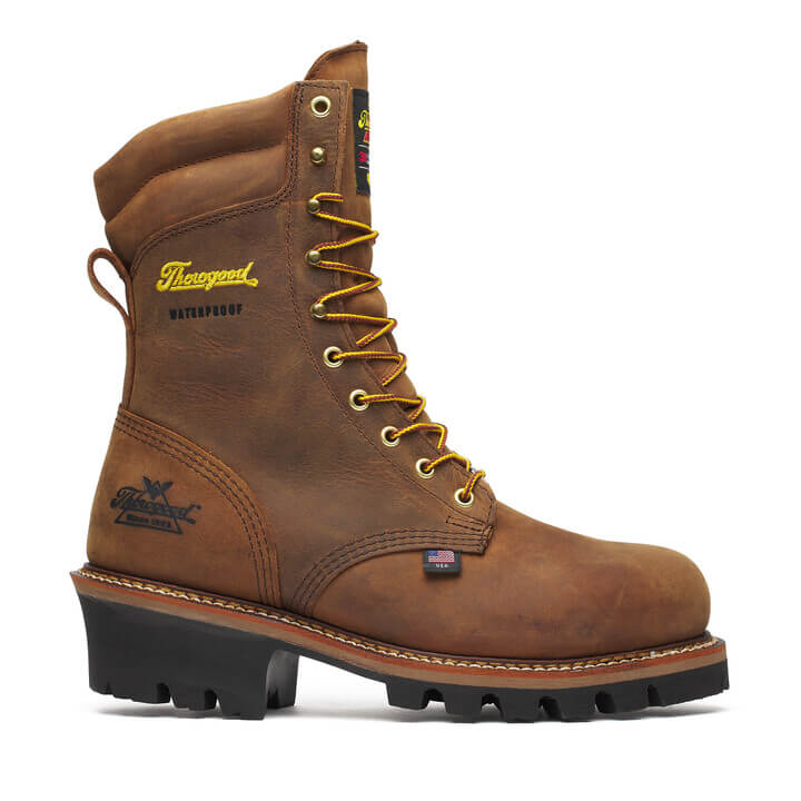Logger Series – 9″ Brown Trail Crazy Horse – Insulated – Waterproof