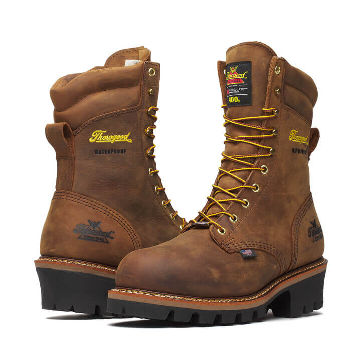 Logger Series – 9″ Brown Trail Crazy Horse – Insulated – Waterproof