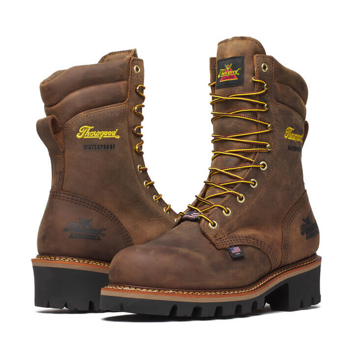 Logger Series – 9″ Brown Stud Horse Waterproof