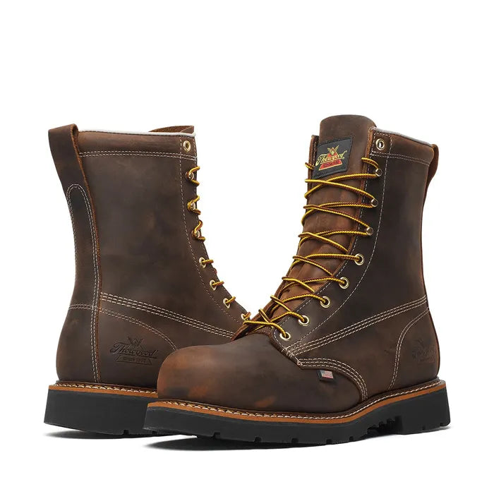 Men's Thorogood American Heritage – 8″ Crazy Horse Steel Toe Black MAXWear 90™