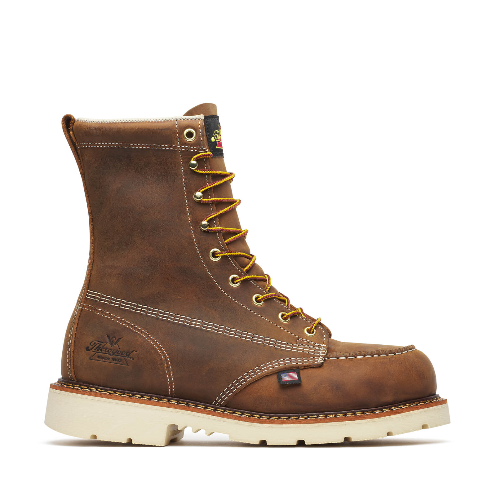 Thorogood American Heritage – 8″ Trail Crazy Horse Safety Toe – Moc Toe MAXWear90™