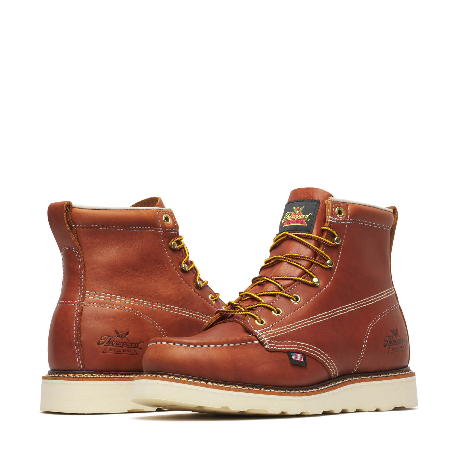 Thorogood American Heritage – 6″ Tobacco Moc Toe – MAXWear Wedge™