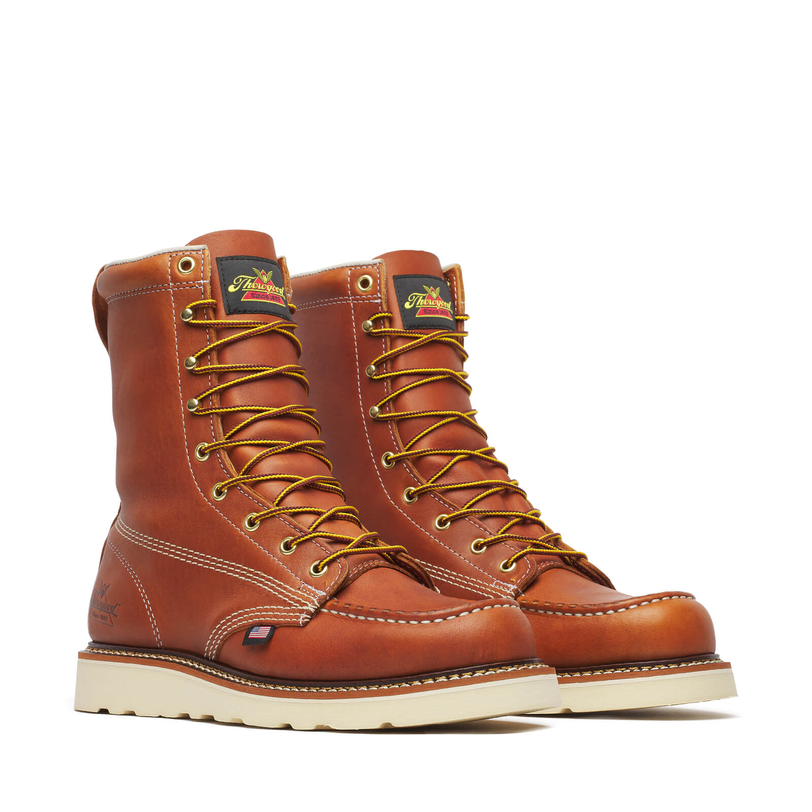 Thorogood American Heritage – 8″ Tobacco Moc Toe – MAXWear Wedge™