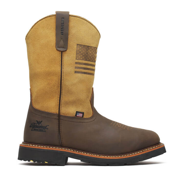 Western Work – Waterproof Crazy Horse/Tan – 11″ Square Toe