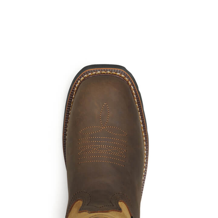 Western Work – Waterproof Crazy Horse/Tan – 11″ Square Toe