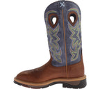 Men's Twisted X Navy Lite Cowboy Work Boot Soft Square Toe