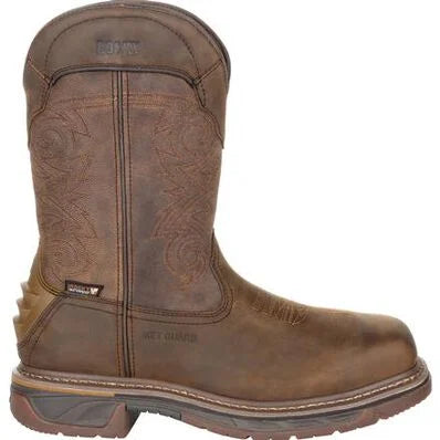Rocky Square Toe Internal Met Guard Western Boot with TPU Heel Counter