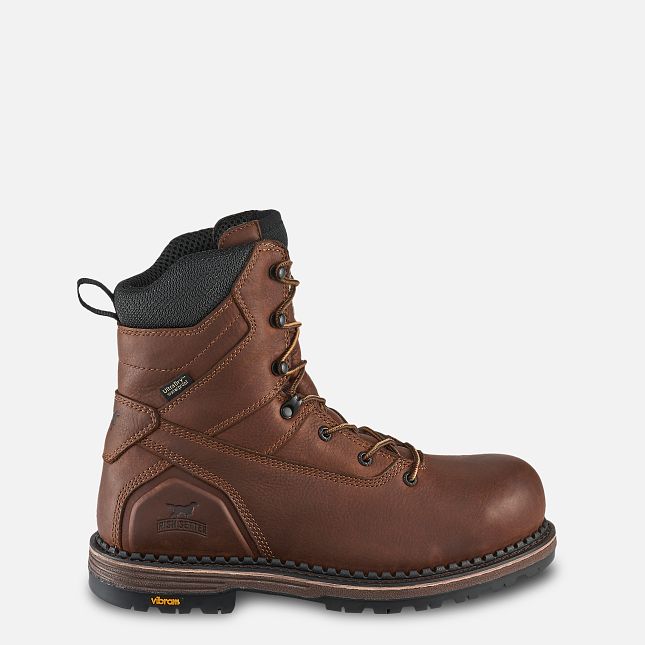 Irish Setter Edgerton Men's 8-inch Waterproof Leather Safety Toe Boot