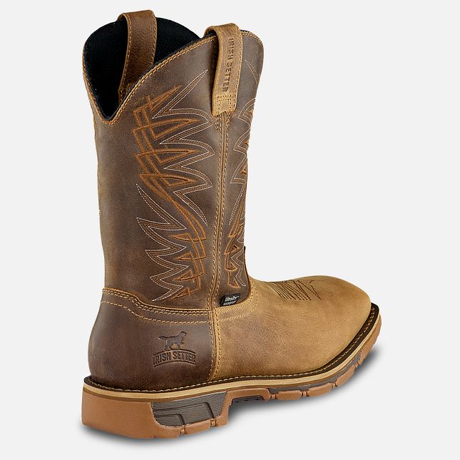 Irish Setter Marshall Men's 11-inch Waterproof Leather Safety Toe Pull-On Boot