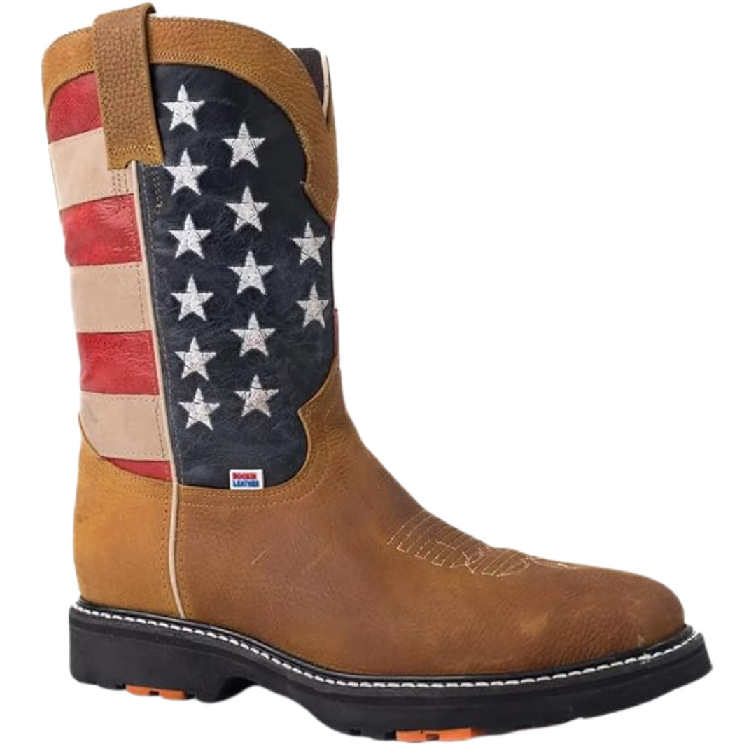 RockinLeather Men's American Flag Patriot Western Boots