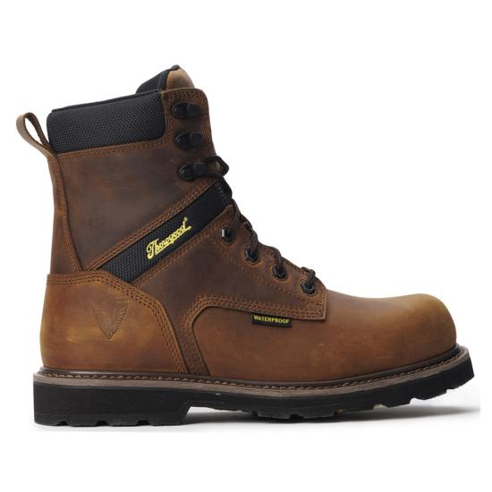 Men's Thorogood Jobsite Series 8″ Crazy Horse Waterproof Insulated Safety Toe